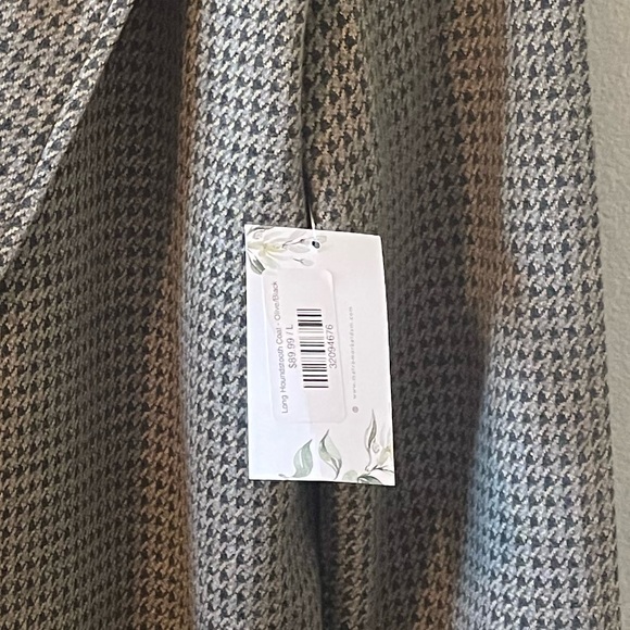 Knee length houndstooth coat - Picture 2 of 2